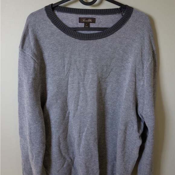 Tasso Elba Other - Tasso Elba Men’s Knit Sweater Gray Crew Neck Cotton Blend
